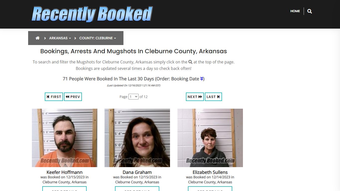 Bookings, Arrests and Mugshots in Cleburne County, Arkansas